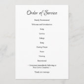 Memorial Personalized 8 Photo Service Funeral Programma (Achterkant)