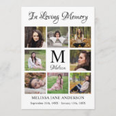 Memorial Personalized 8 Photo Service Funeral Programma (Voorkant)