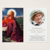 Mémorial Perte Jésus Prière Cartes de Sympathie (Devant & derrière)