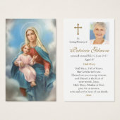 Mémorial Perte Saint Rosaire Prière Sympathie Cart (Devant & derrière)