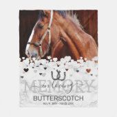 Memorial Pet Horse Foto Fleece Deken (Voorkant)