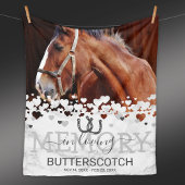 Memorial Pet Horse Foto Fleece Deken