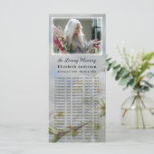 Memorial Photo Card | Springtime in Glory Poem (Staand voorkant)