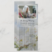 Memorial Photo Card | Springtime in Glory Poem (Voorkant / Achterkant)
