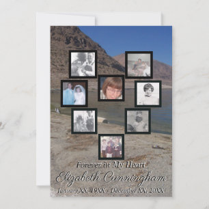 Memorial Photo Collage Heart Lake en Mountains Kaart