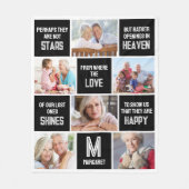 Memorial Photo Collage Quote Fleece Deken (Voorkant)