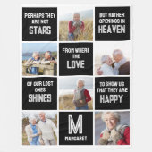 Memorial Photo Collage Quote Fleece Deken (Voorkant)