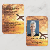 Memorial Photo Custom Commercial Pilot Visitekaartje (Voorkant / Achterkant)