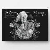 Memorial Photo Flower Herdenking Keepslag Fotoplaat (voorkant)