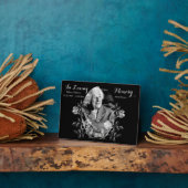 Memorial Photo Flower Herdenking Keepslag Fotoplaat (Zijkant)