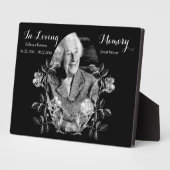 Memorial Photo Flower Herdenking Keepslag Fotoplaat (Zijkant)