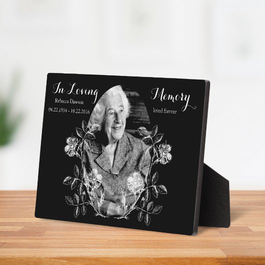 Memorial Photo Flower Herdenking Keepslag Fotoplaat