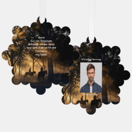 Memorial Photo Forest Trail Walk Paarden Ornament Kaart