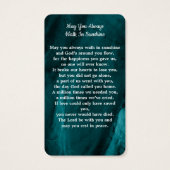 Memorial Photo Funeral Emerald Green Prayer Kaart (Achterkant)