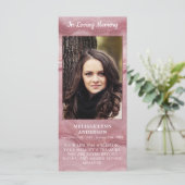 Memorial Photo Funeral Prayer Kaart Roos Kwartz (Staand voorkant)