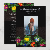 Memorial Photo Invitation Gardener Gardening Primu (Devant / Derrière)