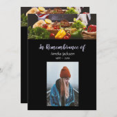 Memorial Photo Invite Cook Chef Kitchen Kaart (Voorkant / Achterkant)