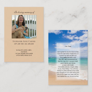 Mémorial photo Je suis Carte de prière gratuite 2