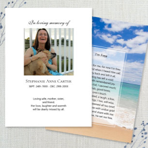 Mémorial photo Je suis Carte de prière gratuite 2