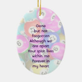  Memorial Photo Keepsake Bingo Game  Keramisch Ornament (Achterkant)