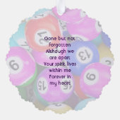  Memorial Photo Keepsake Bingo Game Ornament Kaart (Achterkant)