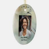 Memorial Photo Keepsake Custom  Dragonfly Keramisch Ornament (Rechts)