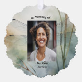 Memorial Photo Keepsake Custom Dragonfly Ornament Kaart (Voorkant)