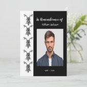 Memorial Photo Motorcycle Vélo Invitation (Debout devant)