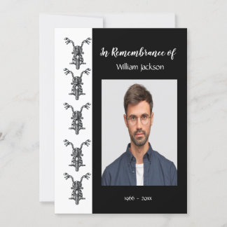 Memorial Photo Motorcycle Vélo Invitation