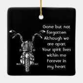 Memorial Photo Motorfiets Biker Keramisch Ornament (Achterkant)