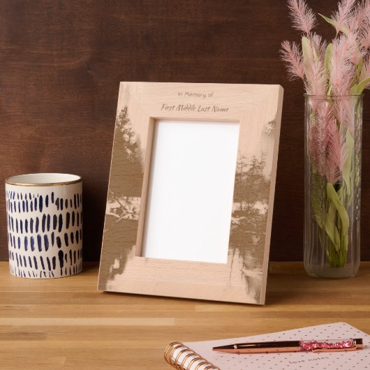 Memorial Photo Mountain Lake Winter Snow Gegraveerde Lijstjes (Links)