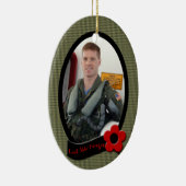 Memorial Photo Ornament Keepomwille van Veteran (Rechts)