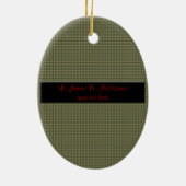 Memorial Photo Ornament Keepomwille van Veteran (Achterkant)