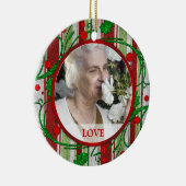 Mémorial Photo ornement de Noël - Holly Berries (Droite)