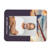 Memorial Photo Pilot Airplane Flying Sunset Magneet (Horizontaal)