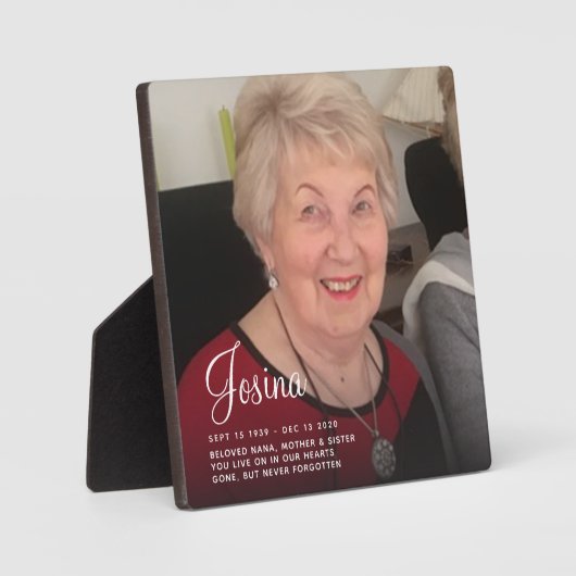 Memorial Photo Plaque Fotoplaat (Voorkant)