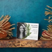 Memorial Photo Plaque | Greenery Foliage Lijst Fotoplaat (Zijkant)