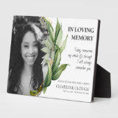 Memorial Photo Plaque | Greenery Foliage Lijst Fotoplaat (Zijkant)