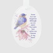 Memorial Photo Poem Bluebird Garden Bird (devant)