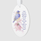 Memorial Photo Poem Bluebird Garden Bird (devant)