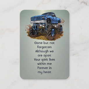 Memorial Photo Prayer 4x4Truck Off Road Monster Visitekaartje