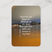 Memorial Photo Prayer Dawn Morning Lake Beach Dock Visitekaartje (Voorkant)