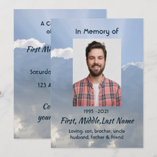 Memorial Photo Prayer Heavenly Sky Kaart