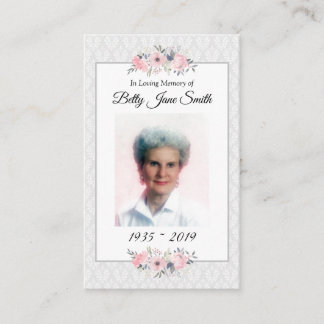 Memorial Photo Prayer Kaart | De gebeden van de He Visitekaartje