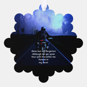 Memorial Photo Prayer Motorcycle Biker Ornament Kaart
