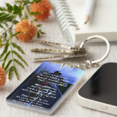 Memorial Photo Prayer Motorcycle Biker Sleutelhanger (Voorkant Rechts)