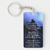 Memorial Photo Prayer Motorcycle Biker Sleutelhanger (Voorkant)