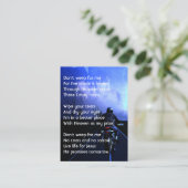 Memorial Photo Prayer Motorcycle Biker Visitekaartje (Staand voorkant)