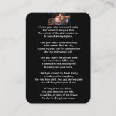 Memorial Photo Prayer Pottery Potter Clay Visitekaartje (Voorkant)