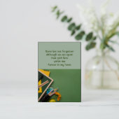 Memorial Photo Teacher Instructor Visitekaartje (Staand voorkant)